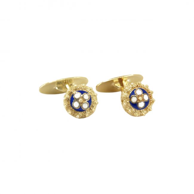 Cufflinks Caramujo in Gold Plated Silver 