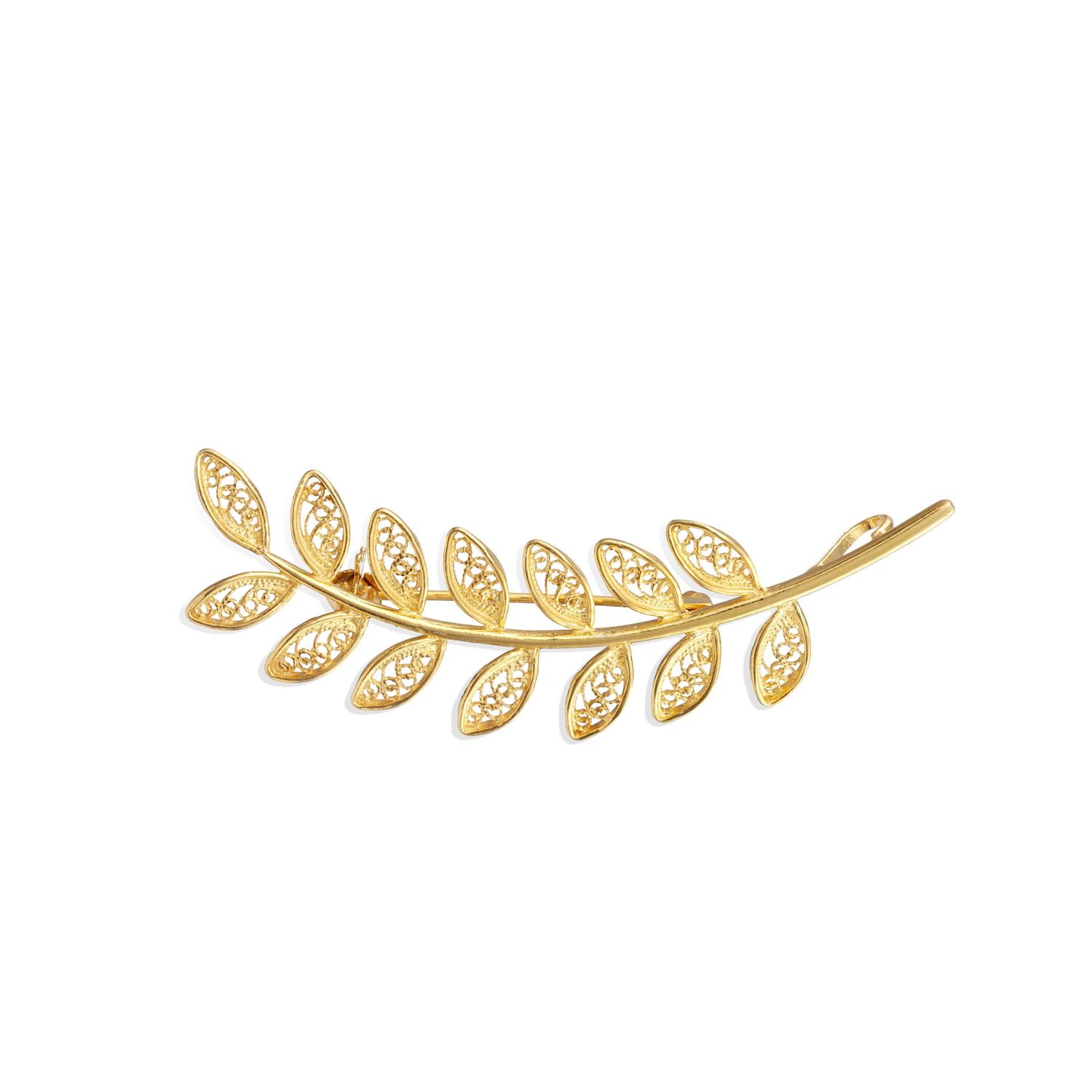 Brooch Leaves in Gold Plated Silver Brooch Leaves in Gold Plated Silver