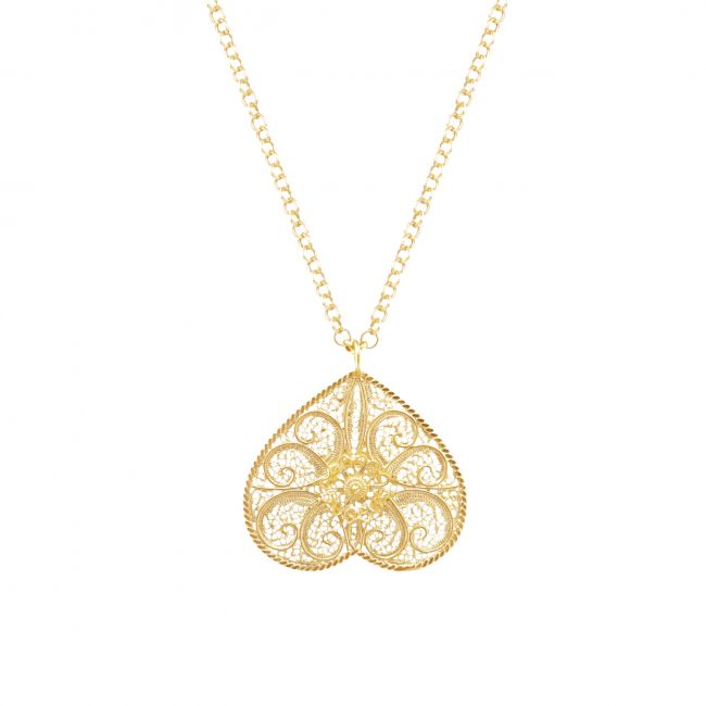 Necklace Butterfly Filigree in Gold Plated Silver