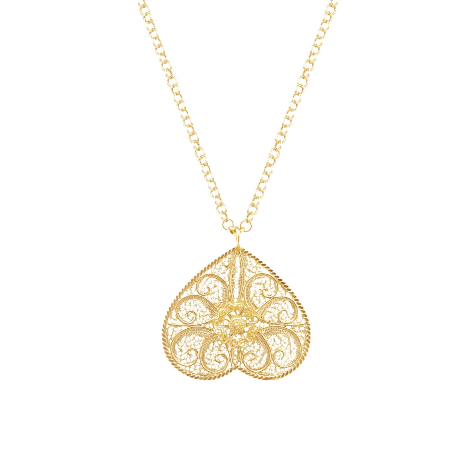 Necklace Butterfly Filigree in Gold Plated Silver Necklace Butterfly Filigree in Gold Plated Silver