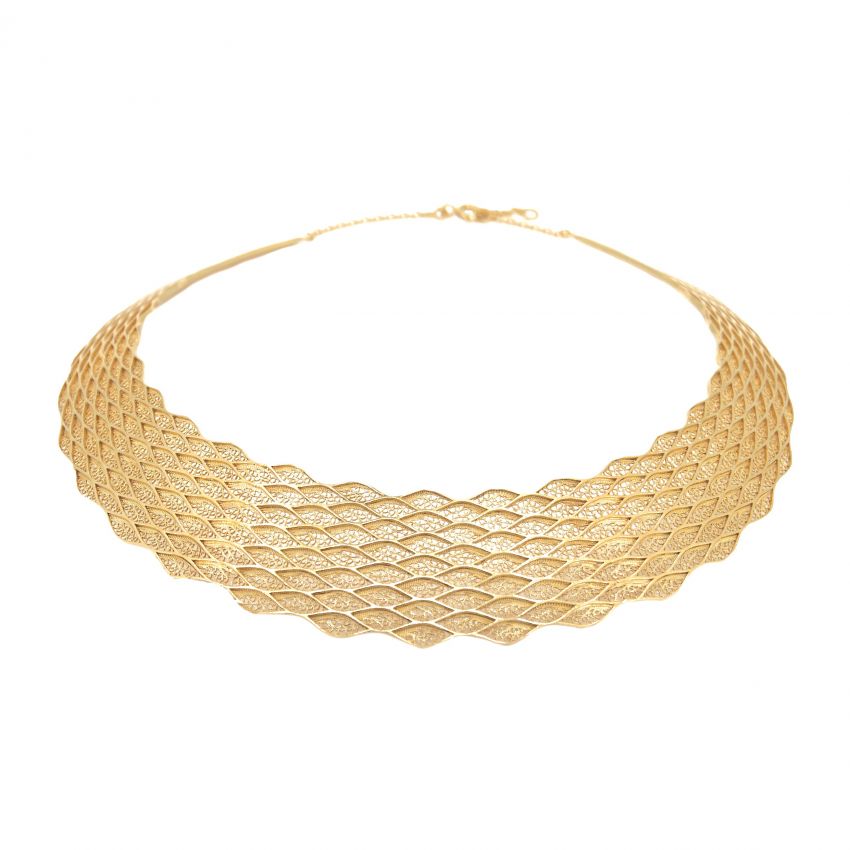 Necklace Choker in Gold Plated Silver 