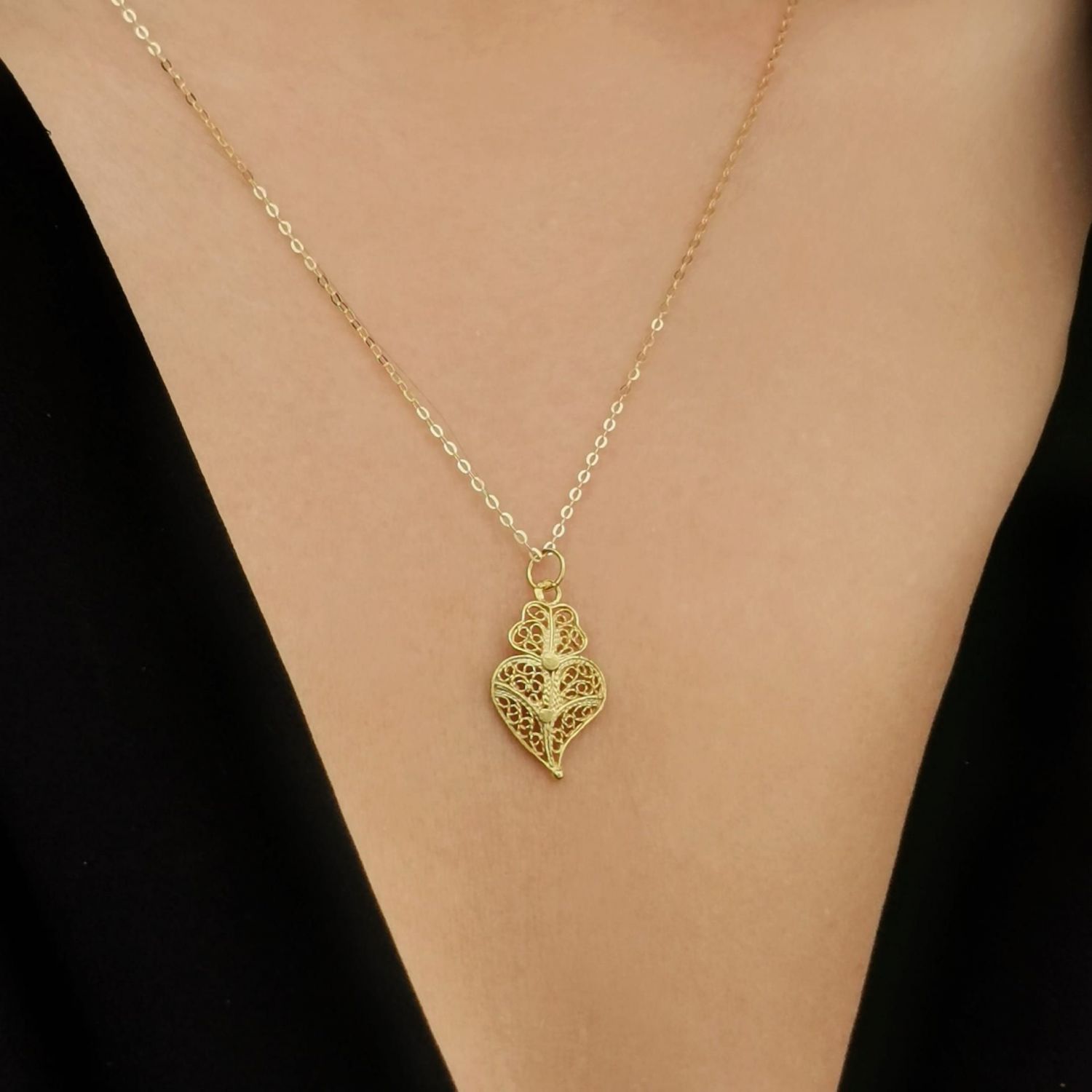 Necklace Heart of Viana XS in 9Kt Gold Necklace Heart of Viana XS in 9Kt Gold