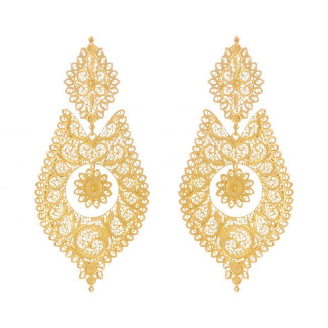 Queen Earrings Icone in Gold Plated Silver 