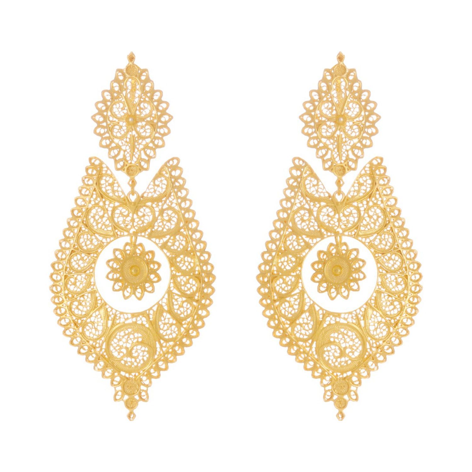 Queen Earrings Icone in Gold Plated Silver Queen Earrings Icone in Gold Plated Silver