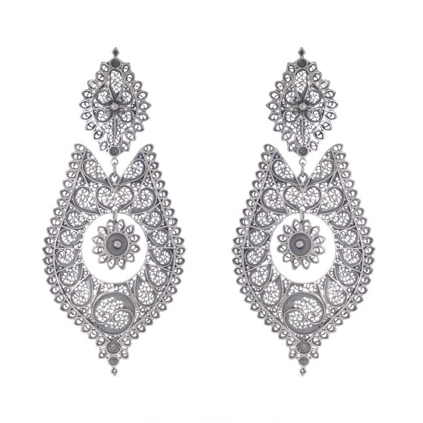 Queen Earrings Icone in Silver 