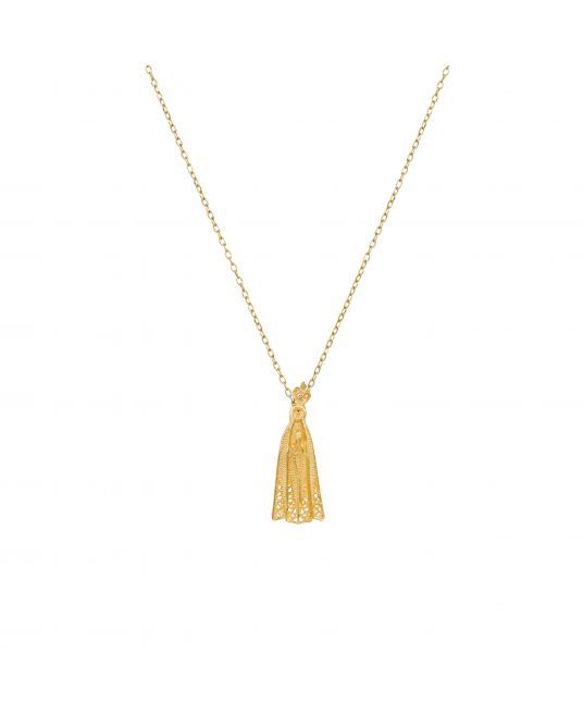 Necklace Our Lady of Fátima in 19,2Kt Gold 