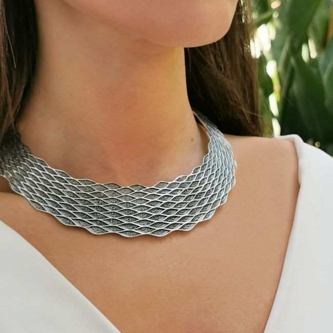 Necklace Choker in Silver 