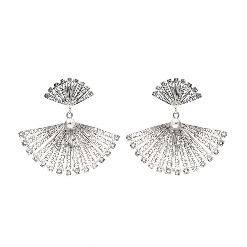 Pendientes Abanico de Plata 