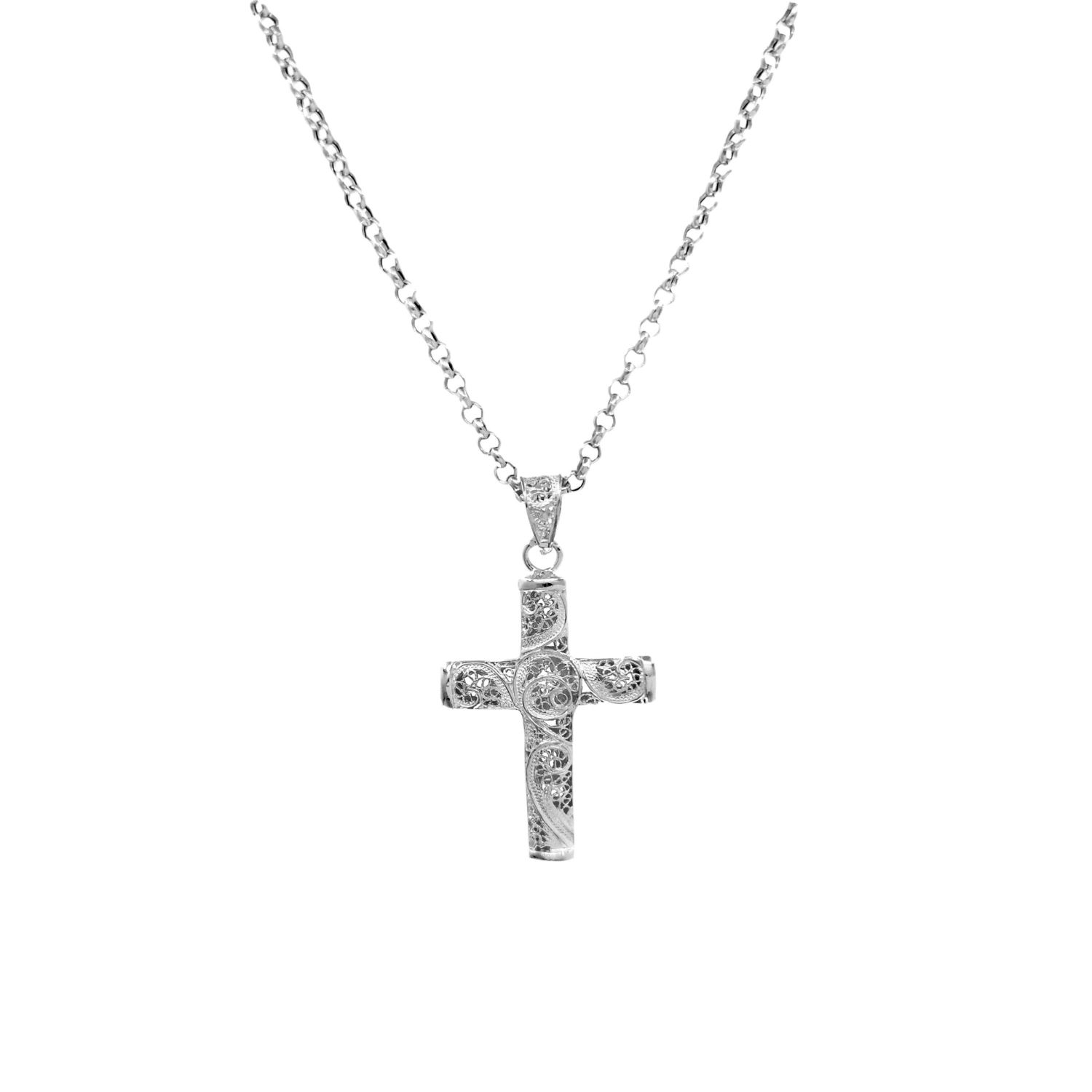 Necklace Cross Filigree in Silver Necklace Cross Filigree in Silver