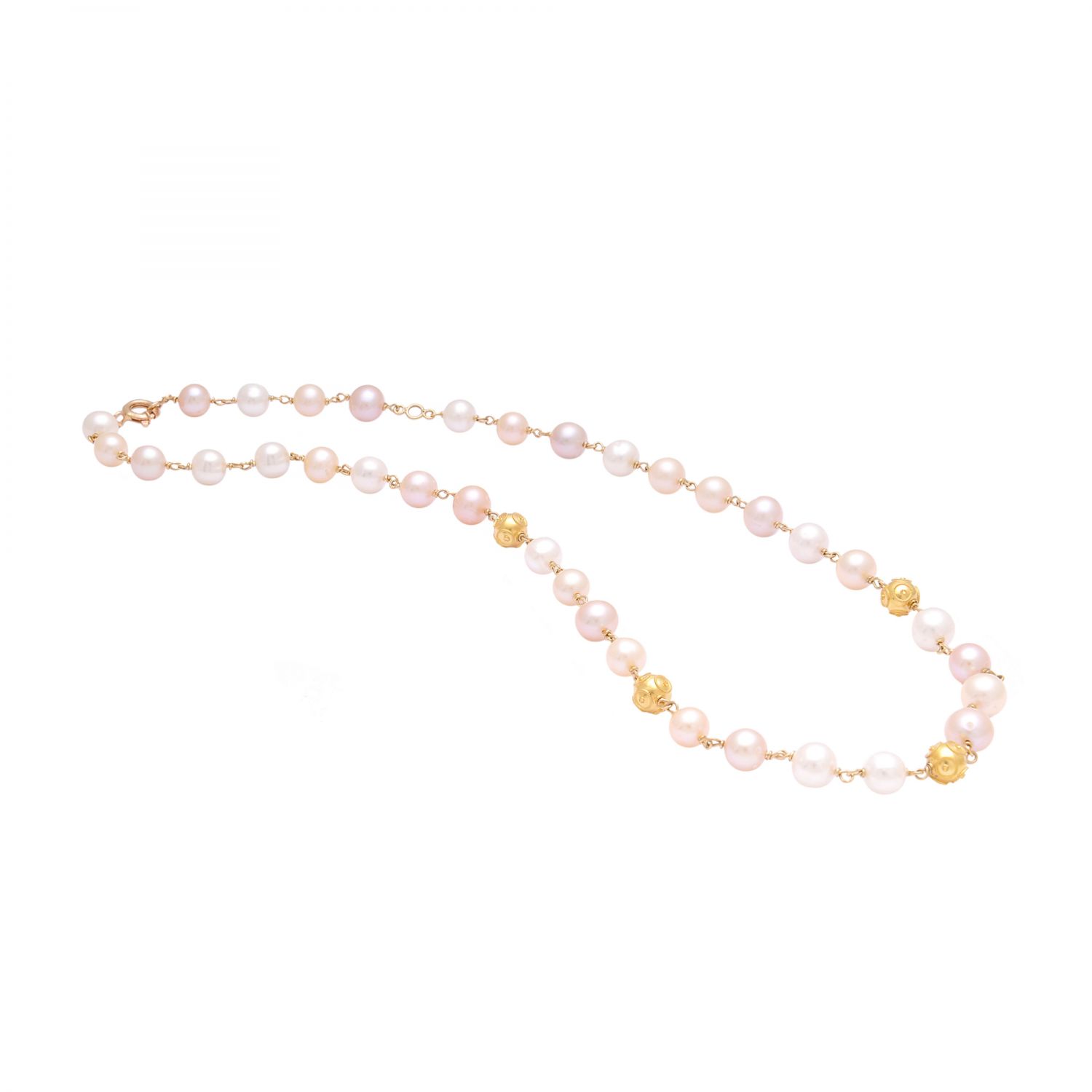 Necklace Viana's Conta in 19,2Kt Gold with Pearls Necklace Viana's Conta in 19,2Kt Gold with Pearls