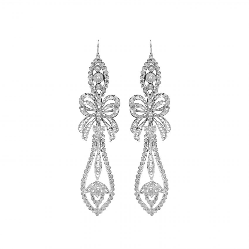 King Earrings in Silver 