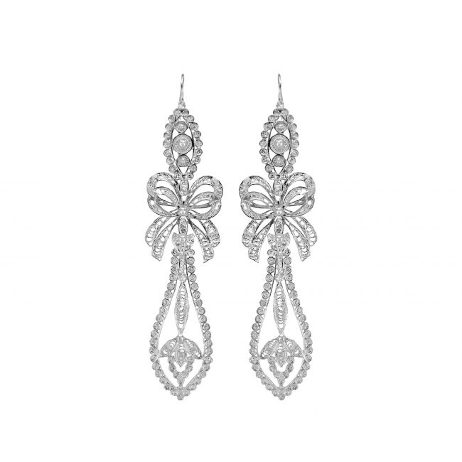 King Earrings in Silver 