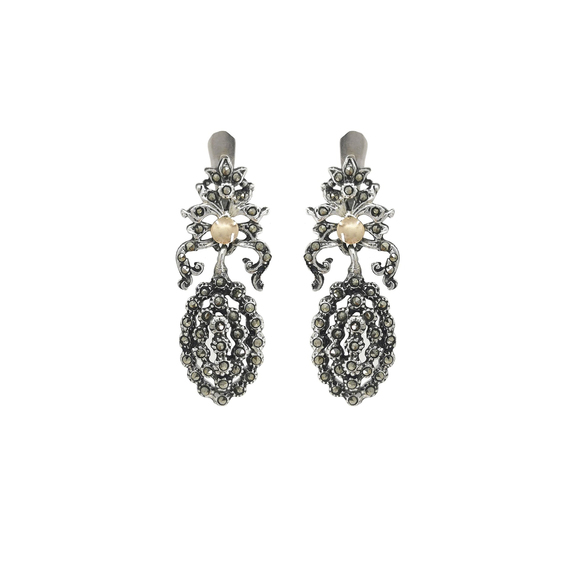 Earrings Royalty in Silver and Gold