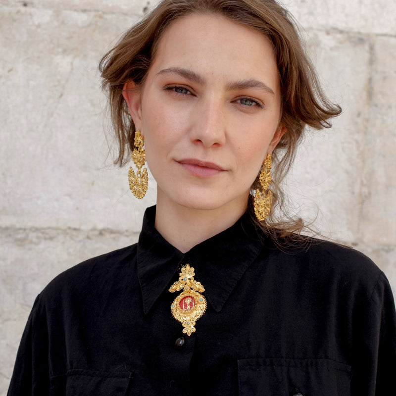 Necklace Shrine XL in Gold Plated Silver