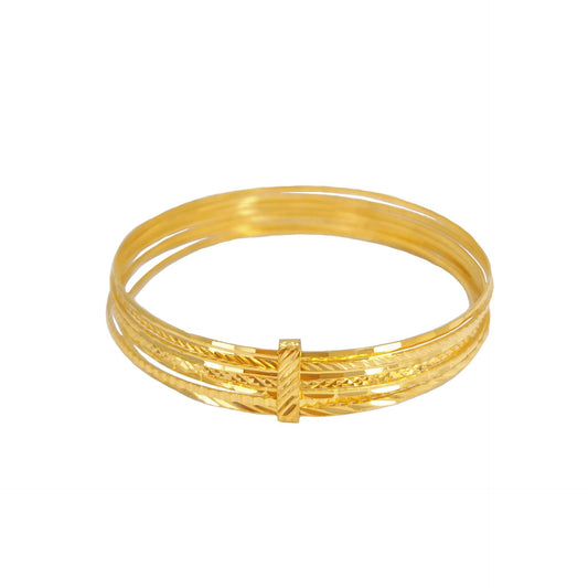 Bracelet Seven Bangles in Gold Plated Silver