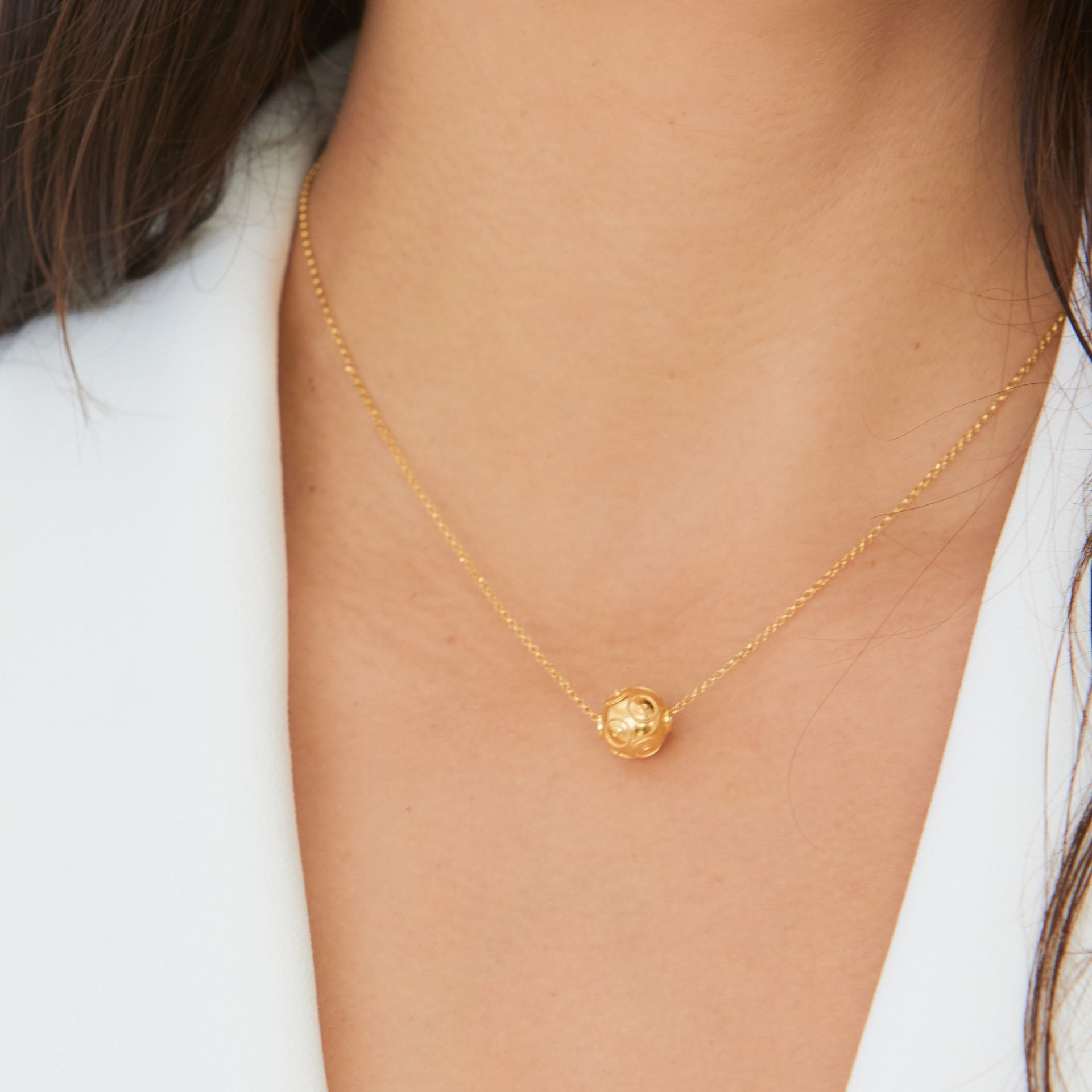 Necklace Viana's Conta in Gold Plated Silver
