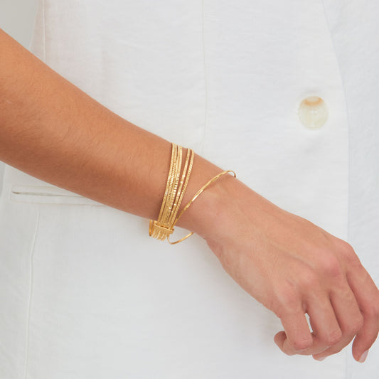 Bracelet Seven Bangles in Gold Plated Silver