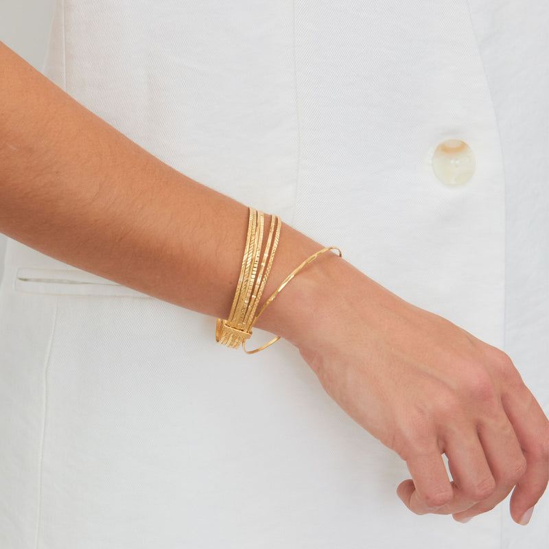 Bracelet Seven Bangles in Gold Plated Silver