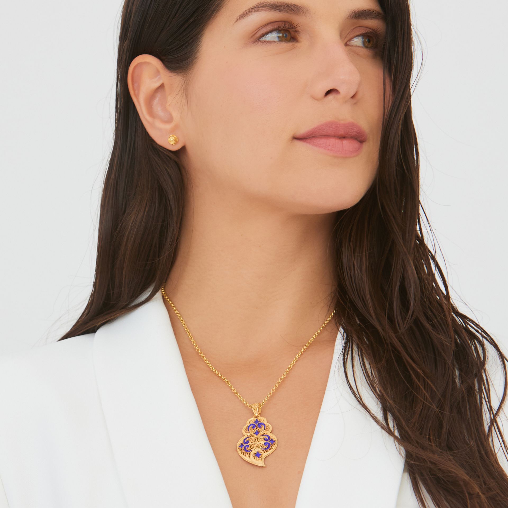 Necklace Heart of Viana Azulejo in Silver