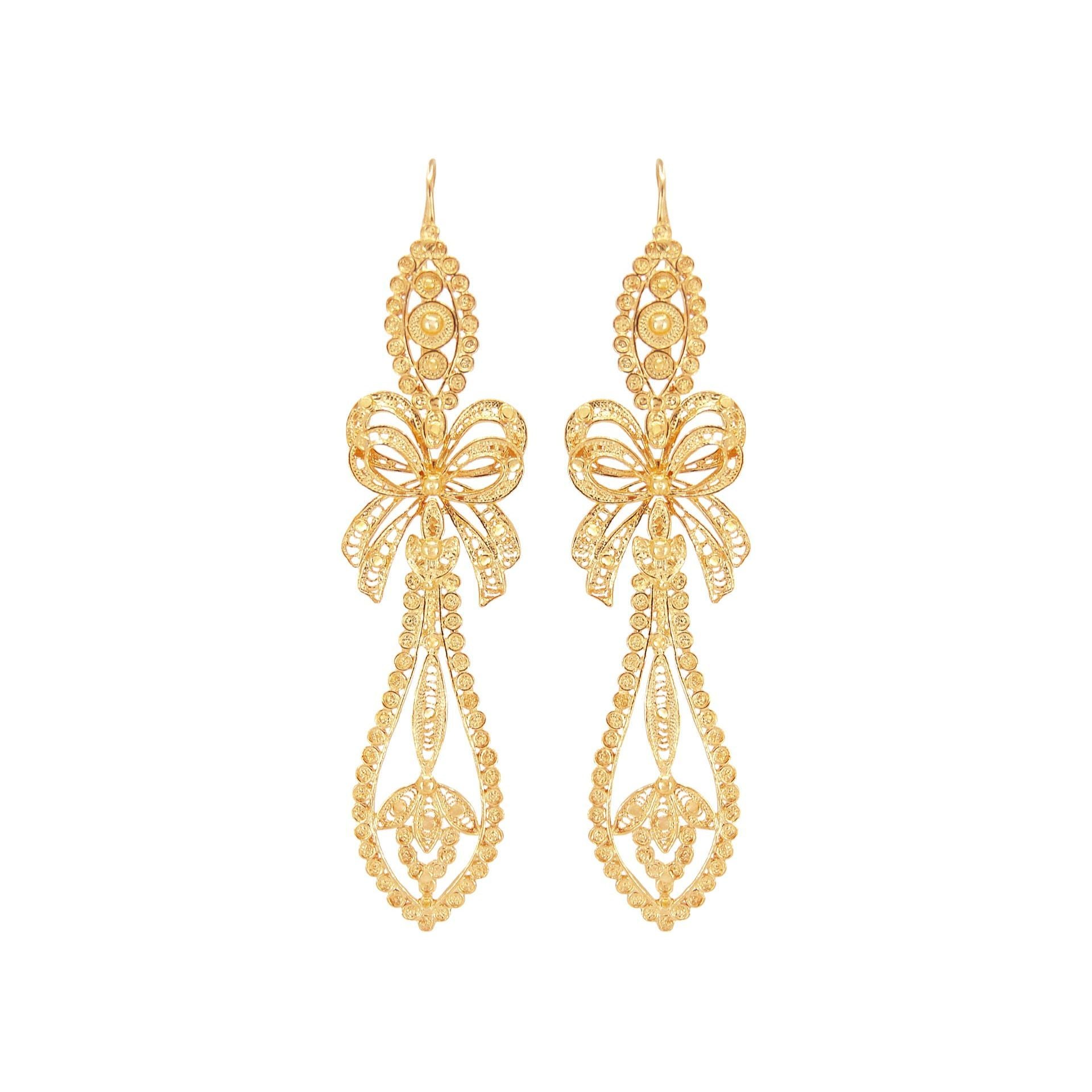 King Earrings in Gold Plated Silver