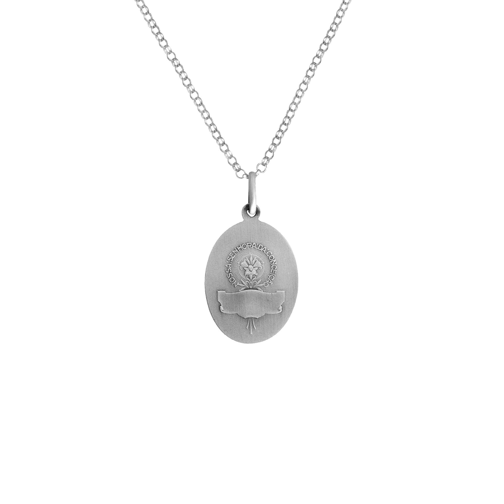 Necklace Our Lady of Conception in Silver - Medal João da Silva