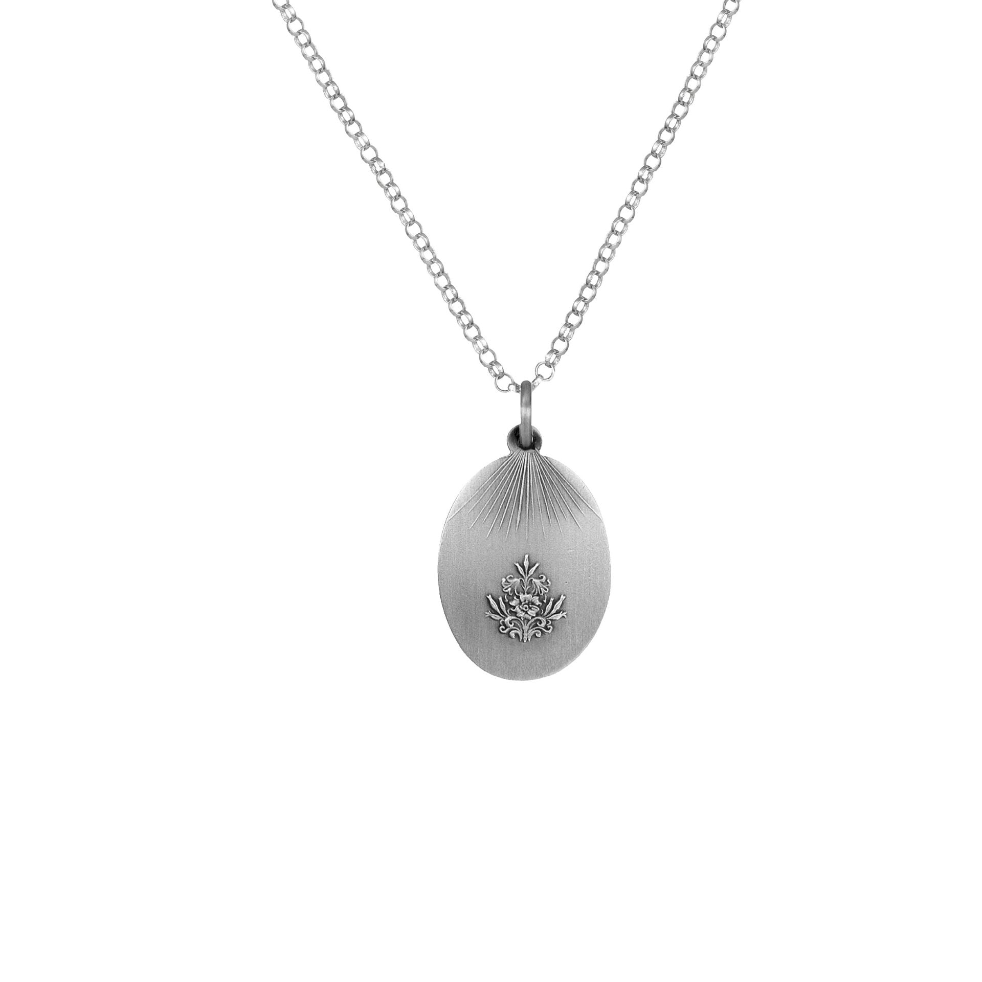 Necklace Our Lady of the Carrapito in Silver - Medal João da Silva