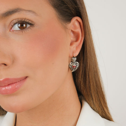 Earrings Baroque Heart of Viana S in Silver