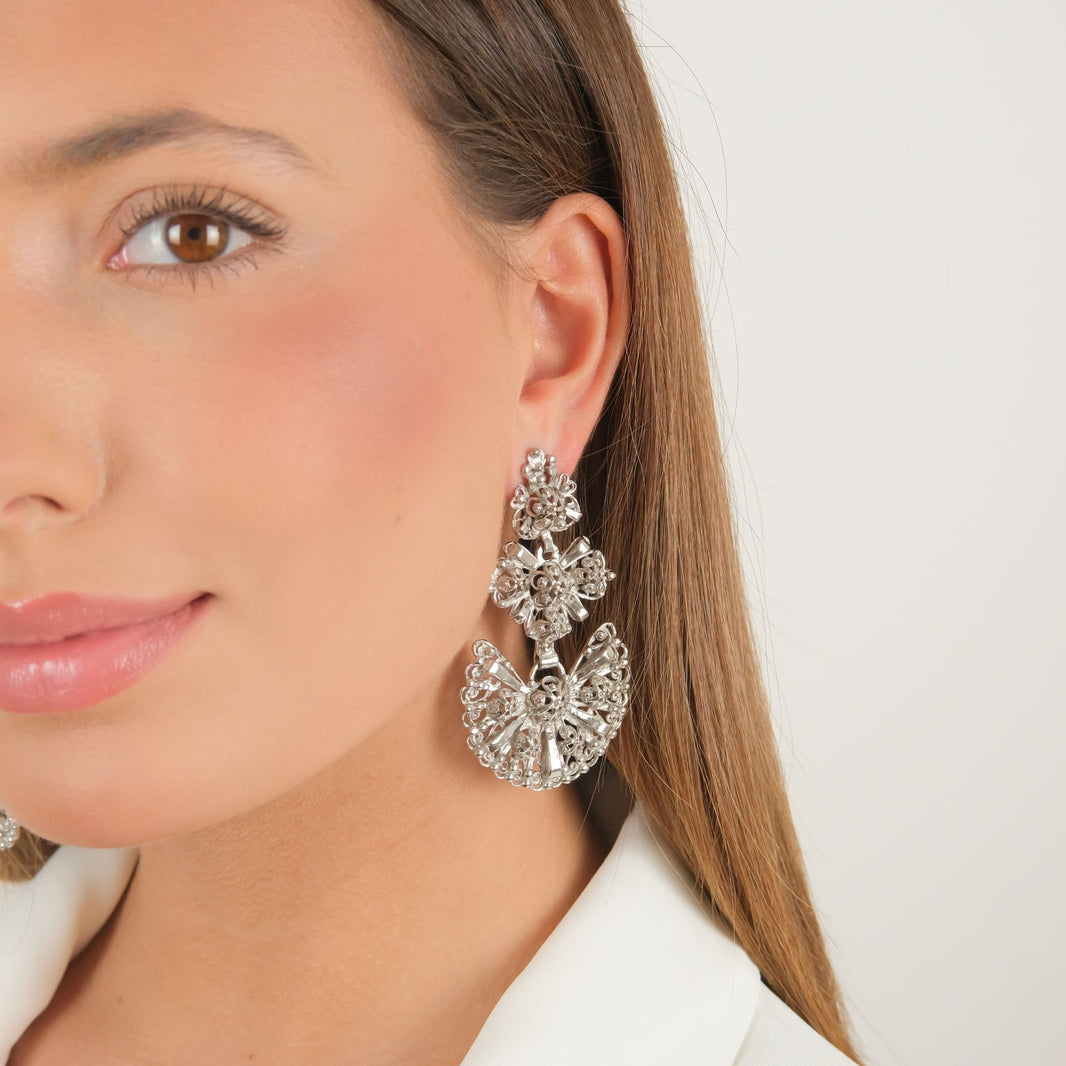 Boucles D’oreilles étoile « Happy New Year » – Bijou Fête Nouvel An, Or & Noir, Pendantes, Pour Soirées & Réunions