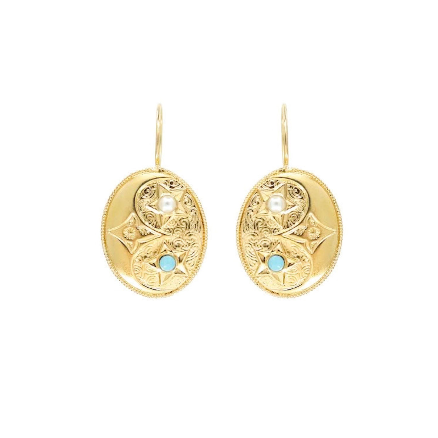 Earrings Chapola in Gold Plated Silver