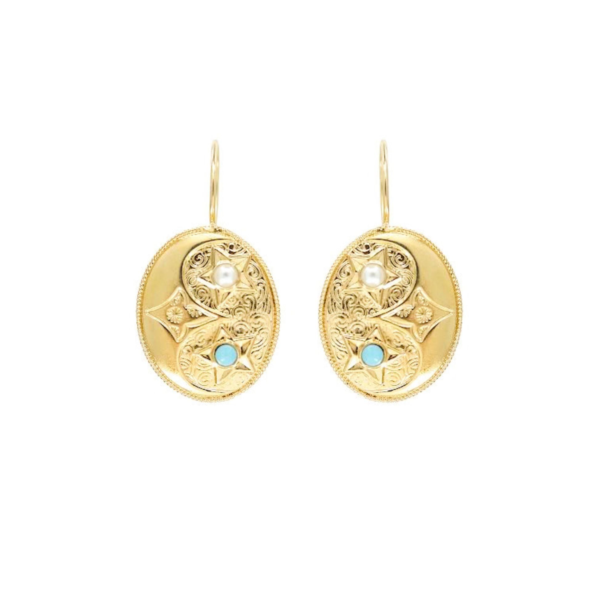 Earrings Chapola in Gold Plated Silver