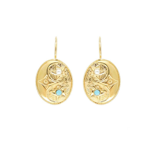 Earrings Chapola in Gold Plated Silver