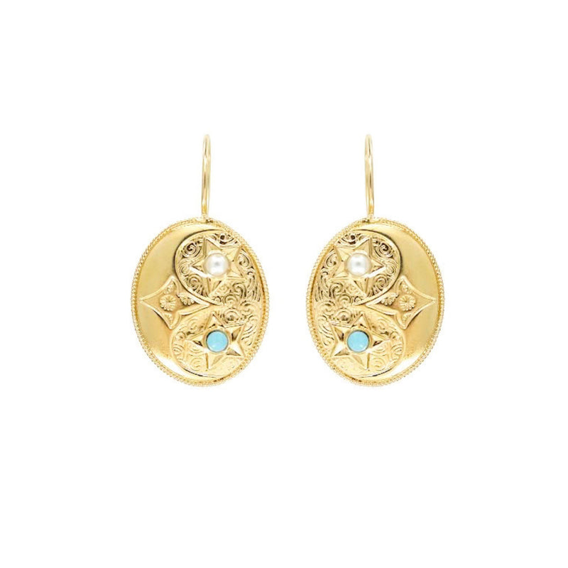 Earrings Chapola in Gold Plated Silver