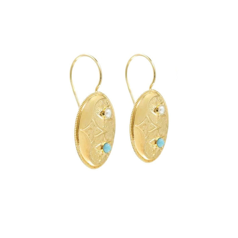 Earrings Chapola in Gold Plated Silver
