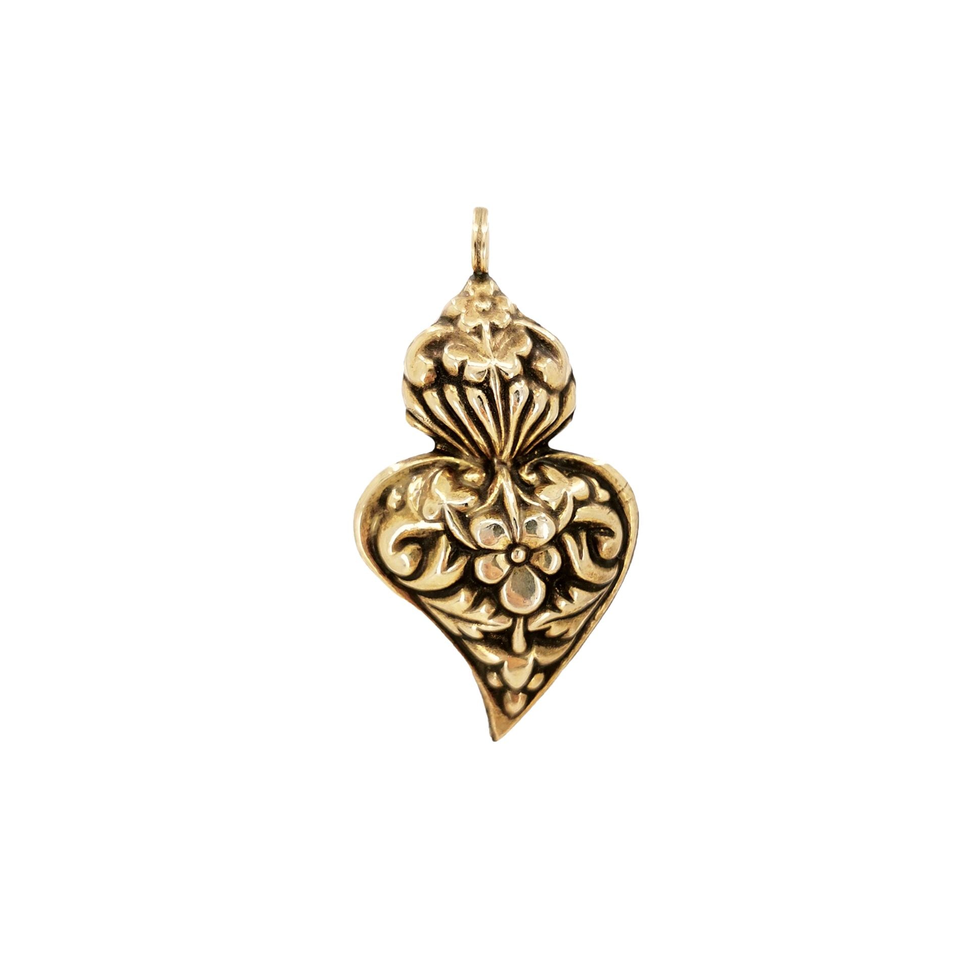 Pendant Baroque Heart of Viana in Gold Plated Silver