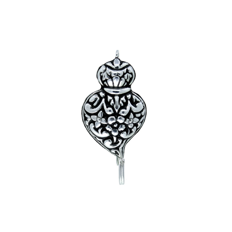 Pendant Brooch Baroque in Silver