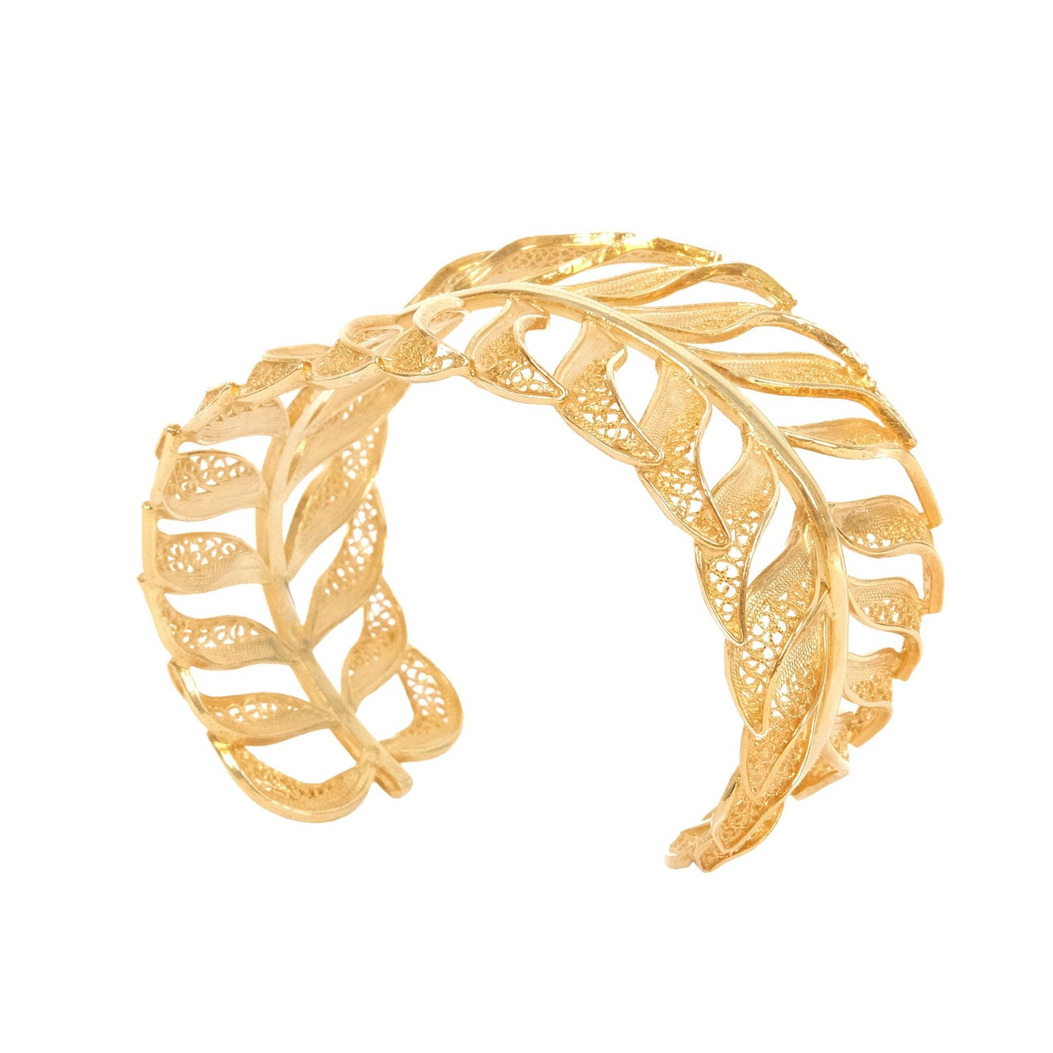 Bracelet Palm Tree in Gold Plated Silver
