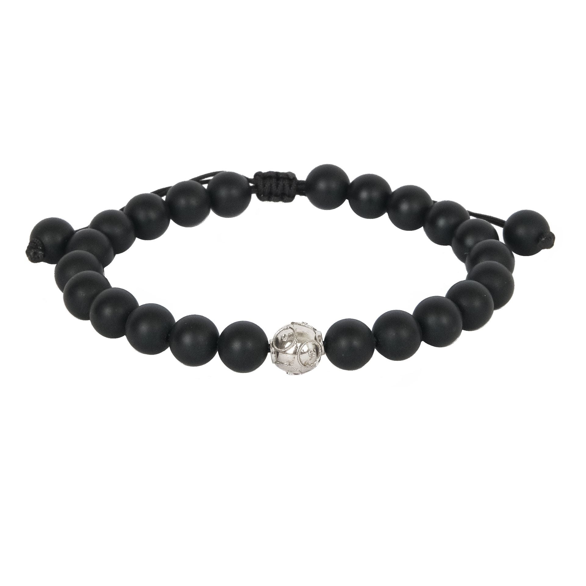 Bracelet Viana's Conta in Silver and Onyx