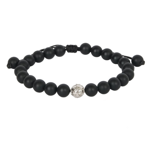 Bracelet Viana's Conta in Silver and Onyx