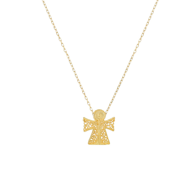 Necklace Guardian Angel in Gold Plated Silver