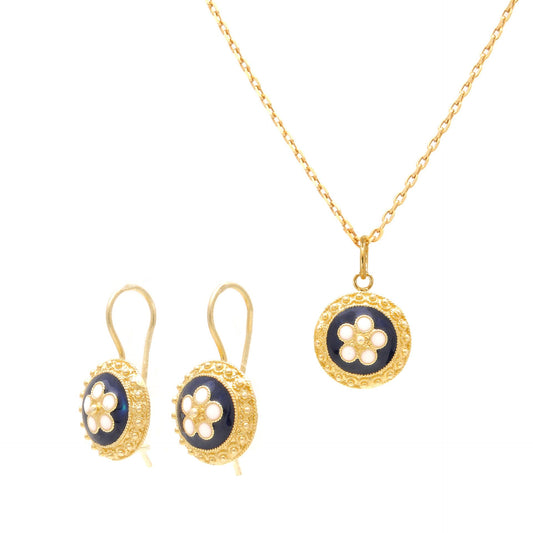 Set Caramujo in Gold Plated Silver