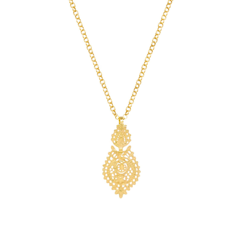 Necklace Queen Earring S in Gold Plated Silver