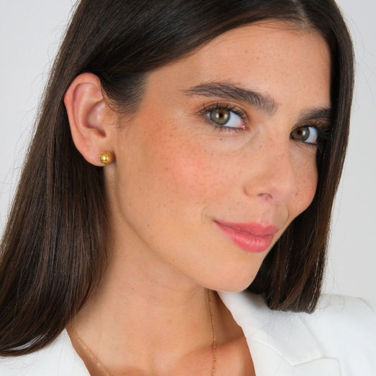 Earrings Viana’s Conta 8mm in 9Kt Gold
