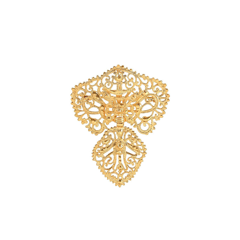 Brooch Bow in Gold Plated Silver