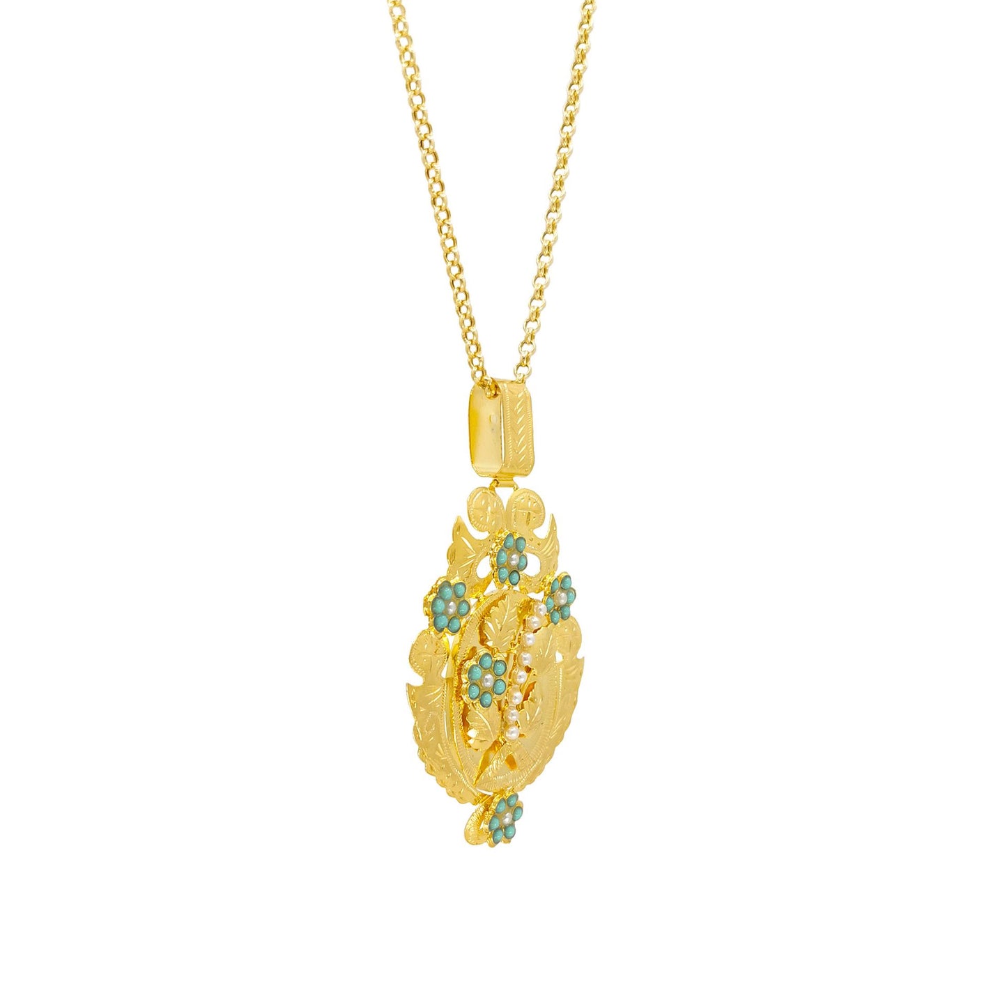 Necklace Grasshopper in Gold Plated Silver