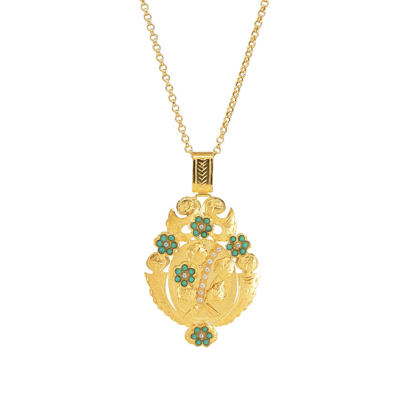 Necklace Grasshopper in Gold Plated Silver