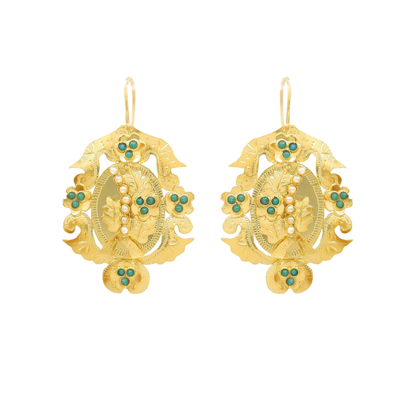 Earrings Grasshopper in Gold Plated Silver
