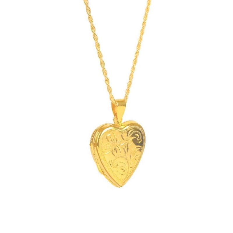 Necklace Open Heart in Gold Plated Silver