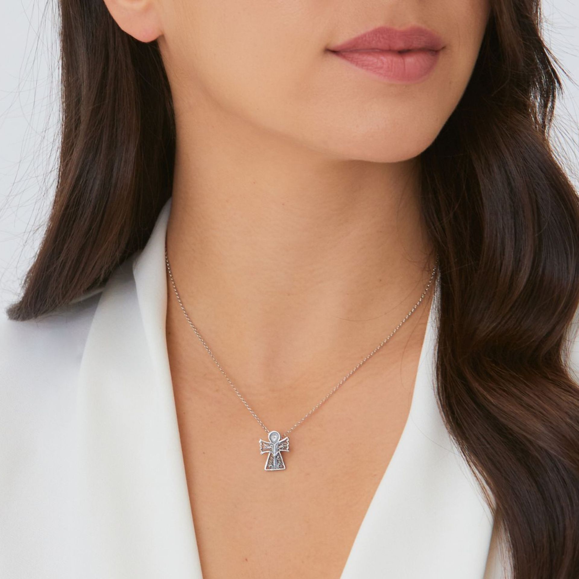 Necklace Guardian Angel in Silver