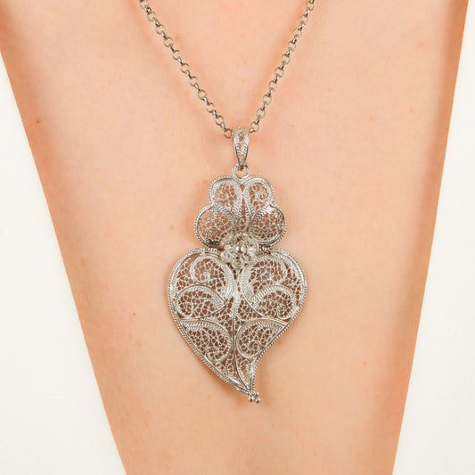 Necklace Heart of Viana 5,5cm in Silver