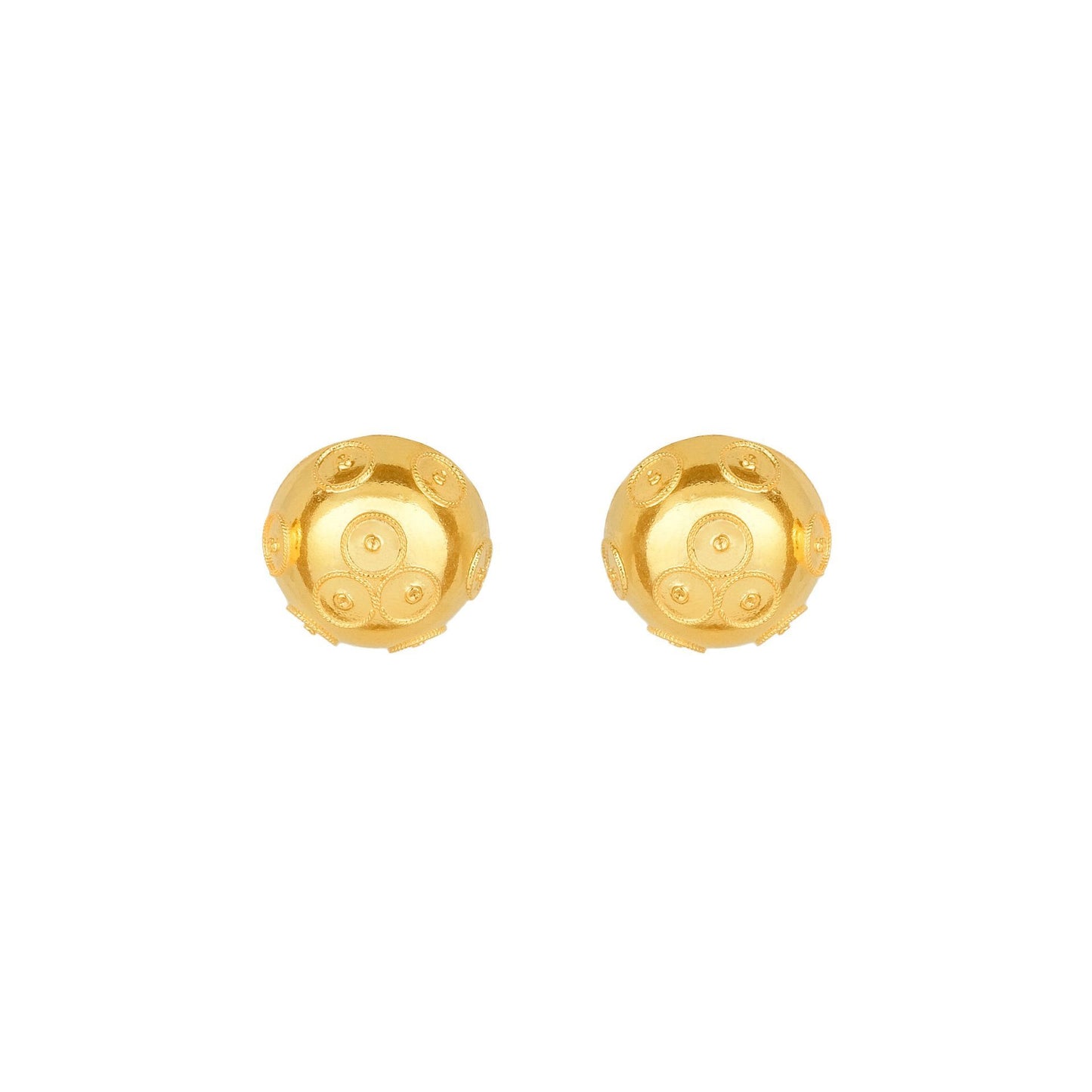 Earrings Half Viana’s Conta in Gold Plated Silver